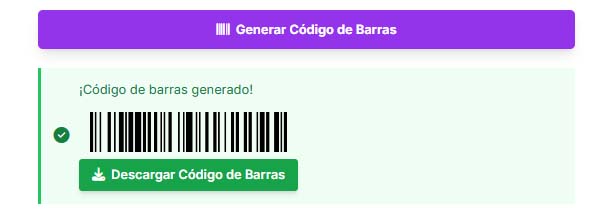 Generar condigo de barras